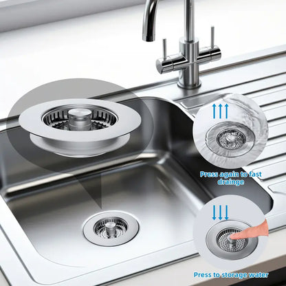 Upgraded 3-in-1 Sink Drain Strainer & Stopper VIP