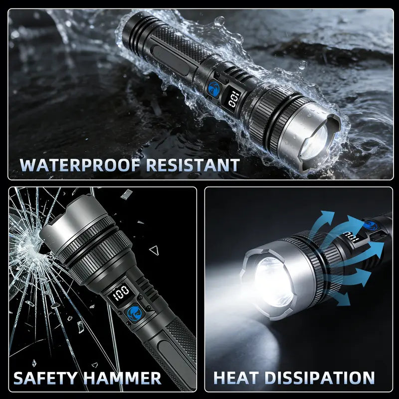 2-in-1 Strong Flashlight + Power Bank