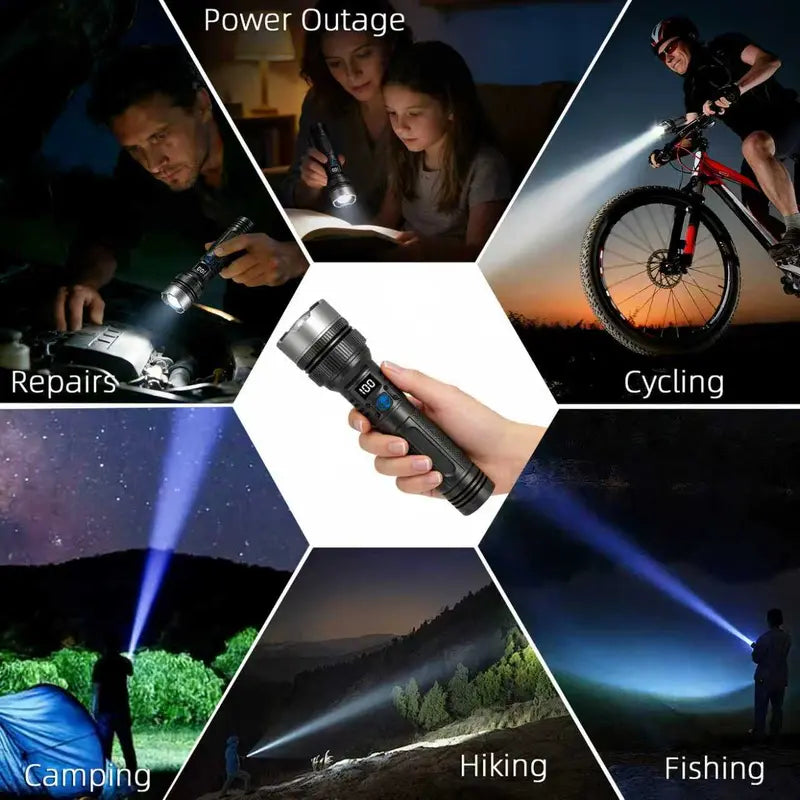 2-in-1 Strong Flashlight + Power Bank